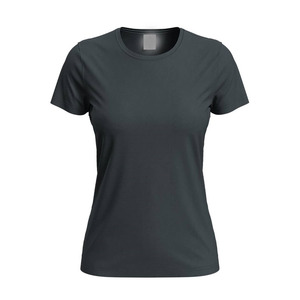 Ropa deportiva suave de alta calidad personalizada para mujer, camisetas blancas de manga corta con cuello redondo para gimnasio, camisetas de Yoga ajustadas de compresión personalizadas - Product Image 6