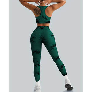 ชุดสองชิ้นกางเกงเลกกิ้งเอวสูงและสปอร์ตบราย้อมสี2026ดีไซน์ใหม่ - Product Image 4