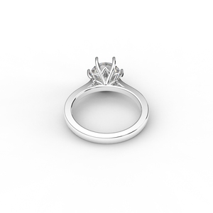 Anillo de Compromiso Solitario de Oro Rosa/Amarillo/Blanco de 14K con Diamante Cultivado en Laboratorio de Corte Redondo - Product Image 3