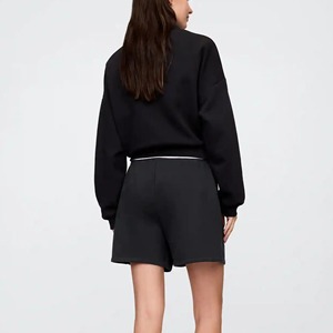 2025 femmes hiver 2 pièces solide sweat et short ensemble surdimensionné respirant Spandex/Polyester survêtement - Product Image 6