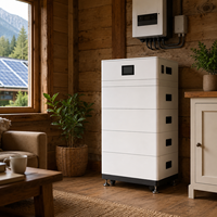 Batterie LiFePO4 empilable 5 kWh 51,2 V |   Système de stockage d'énergie solaire mobile modulaire avec BMS pour usage résidentiel
