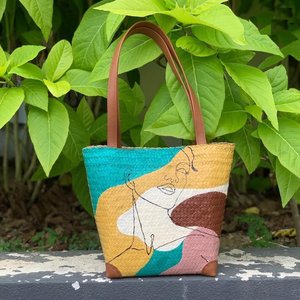 Vietnam pintado a mano de verano Seagrass bolsa - Product Image 6