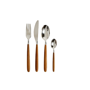 Fourchette à fruits et cuillère à riz en laiton plaqué or, design mélodieux, pour la restauration et la cuisine - Product Image 6