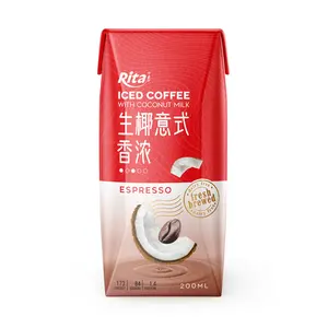 Supplier Iced Coffee with Coco Milk with Expresso Flavor 200ml Paper Box From Vietnam Company Private Label With Low MOQ