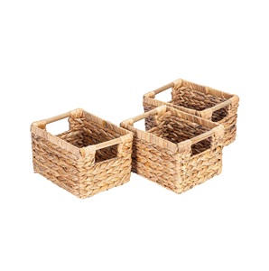 Panier de rangement en corde de jute naturelle de luxe Bacs d'organisation domestique de haute qualité pour étagères - Product Image 4