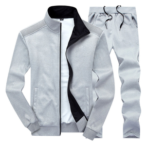 Survêtement gris col montant avec deux poches pour homme 2025 - Product Image 1