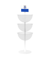 Vitrine d'exposition en acrylique moderne de qualité supérieure avec support métallique robuste, design personnalisé écologique, utilisation publicitaire, logo gravé