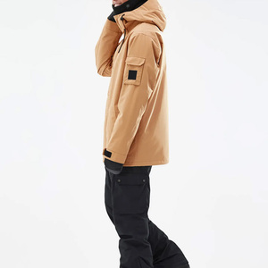 Chaquetas de esquí de invierno de ajuste personalizado con capucha y cremallera térmica a prueba de viento tela impermeable Impresión de logotipo marca de etiqueta privada OEM nieve - Product Image 4