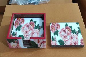 Posavasos de resina para Decoración de mesa con clase, posavasos para taza de café de forma cuadrada para vajilla del hogar, alfombrillas y almohadillas - Product Image 2