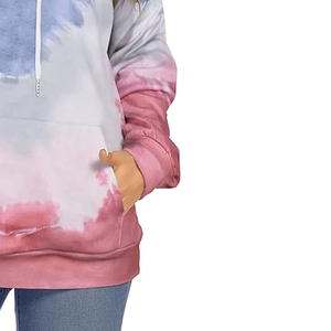 Personalizable con estilo Tie Dye sudaderas con capucha para las mujeres al por mayor ligero de moda de la calle desgaste de las mujeres pulóver Tie Dye sudaderas con capucha - Product Image 5