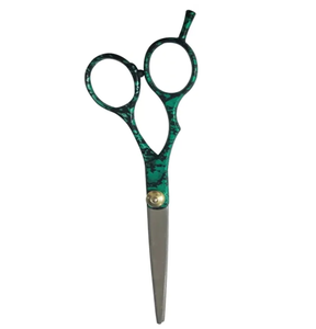 Repose-doigt réglable 5.5 \ "Ciseaux de salon en acier inoxydable avec poignée enduite de papier Ciseaux de coiffeur pour la coupe de cheveux - Product Image 5