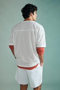 BTF, camisetas de gran tamaño personalizadas, camiseta de fútbol con sublimación, diseño bordado con cuello en V, camiseta cuadrada de gran tamaño personalizada, estampado Vintage - Product Image 2