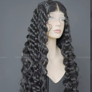 Cheveux vietnamiens Remy super doublement étirés pleine cuticule aligner océan ondulé profond Machine trame prix de gros du vendeur du Vietnam - Product Image 1