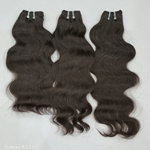 Couleur Noir Indien Extensions de Cheveux Humains Soyeux Droite Indien Remy Cheveux Trame Double Crépus Texture Profonde Remy Corps De Haute Qualité - Product Image 3