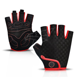 Último diseño de guantes de ciclismo transpirables OEM servicio al por mayor tasa de medio dedo guantes de ciclismo hechos en Pakistán - Product Image 1