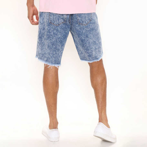 Short ample en denim pour hommes, baggy, dernière mode décontractée du fabricant, vêtements de rue vierges surdimensionnés à motif uni, vente en gros - Product Image 6