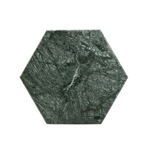 Sous-verre rond à deux tons en marbre et en bois avec pierre grise naturelle et incrustation en bois massif, sous-verre artisanal pour la décoration de table - Product Image 6