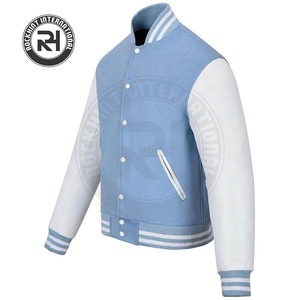 Veste universitaire personnalisée de haute qualité OEM label privé veste Letterman en laine mélangée style baseball avec écusson brodé - Product Image 1