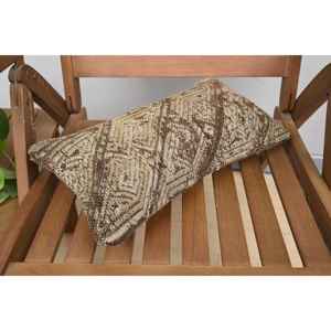 Luxe 8x16 Beige Kilim Patchwork Laine Oreiller 18x18 Pouces Design Rustique Vintage Moelleux Imprimé Floral Motifs Soie pour Literie - Product Image 5