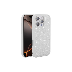 Étui de téléphone en silicone blanc brillant de luxe pour iPhone 16 Pro Max, matériau PC, 14 Plus Styles - Housse de protection en strass - Product Image 3