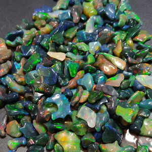 Opale noire naturelle éthiopienne 2-4 carats spécimen brut en vrac pierres précieuses traitées thermiquement - Product Image 2