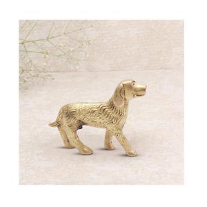 Brass Dog Figurine Handcrafted Modern Eco-Friendly High Quality Home <b>Decor</b> Accent for Living Room <b>Office</b> or Study - Product Image 1