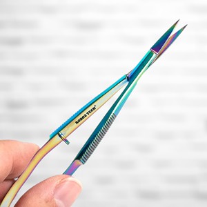 Tijeras Profesionales para Cutículas de 12 cm, Cortador de Cejas con Resorte de Compresión, Base de Instrumentos Quirúrgicos para un Corte Preciso - Product Image 3