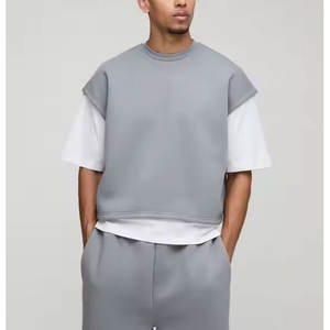 Conjunto de pantalones cortos de verano transpirables de calidad superior Impresión de logotipo personalizado de secado rápido Respetuoso con el medio ambiente Jogging Training Street Wear-2pcs - Product Image 4