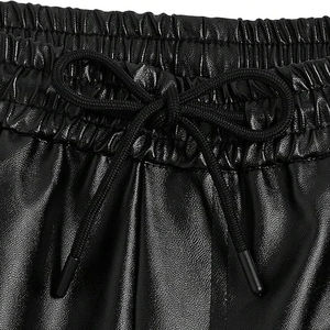 Custom Logo OEM ODM Latest Fashion Design <b>Men</b> <b>Leather</b> <b>Shorts</b> Premium Quality Professional Product Street Wear <b>Leather</b> <b>Shorts</b> - Product Image 4