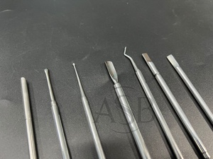 ที่ดันหนังกำพร้าทำจากสแตนเลสสตีลแข็งแบบ2-in-1อุปกรณ์ร้านเสริมสวยสีเงิน - Product Image 3