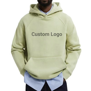 2025 personalizado hombres 100% algodón grueso peso pesado polar alta calidad Oversize Pullover Streetwear manga raglán Sudadera con capucha para hombres - Product Image 1