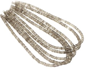 สโมคกี้แบบเหลี่ยมเพชรพลอยสำหรับยางรถยนต์ Heishi ลูกปัดหินควอตซ์เจียระไนคุณภาพสูง6-8มม. ลูกปัดขายส่ง - Product Image 4