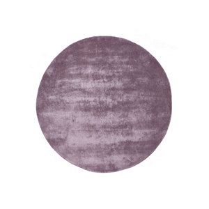 Alfombra Grande de Viscosa Tejida a Mano Cera, Color Rosa Púrpura, Modelo Tra-14938, Diseño Abstracto Sólido para el Hogar, Pasillo, Forma Rectangular, 10 mm, Alfombra Nueva - Product Image 1