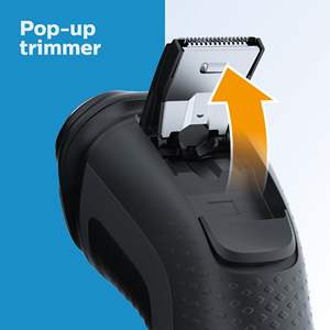 Rasoir électrique rechargeable USB, utilisation humide et sèche, avec tondeuse escamotable, étanche IPX7, rasoir rotatif sans fil pour le visage, tête de rasoir de rechange - Product Image 1