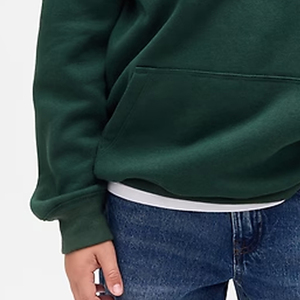 เสื้อฮู้ดเด็กผู้ชายเท่ห์ๆ พร้อมซับในเรียบเนียน แขนยาว สีพื้น พร้อมโลโก้สั่งทำพิเศษ และกระเป๋าจิงโจ้ - Product Image 4