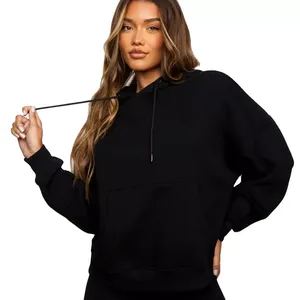 De alta calidad de las mujeres de lana de algodón con capucha Casual 2022 nuevo diseño personalizado al por mayor tamaño de Color estilo ODM - Product Image 5
