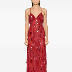 Vestido de fiesta de noche ceñido al cuerpo rojo, ropa antiestática de gasa transpirable para mujer, 2025, sin mangas completo de lujo para mujer - Product Image 1