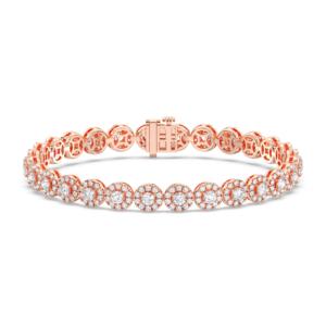 สร้อยข้อมือเพชรโมอิส6.50กะรัตประดับอัญมณีสีทองลายดอกไม้สุดหรูทำ925เงินสเตอร์ลิง - Product Image 5