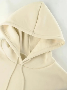 Sudadera con capucha de lana de Invierno para mujer de calidad premium, suéter de nuevo estilo, sudaderas con cuello con capucha, estampado en blanco para adultos - Product Image 3