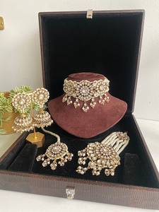 Thương hiệu thiết kế mới thép không gỉ mạ bạc Bridal Jewelry Set cho đám cưới với ngọc trai giọt và hoàn thành cái nhìn truyền thống - Product Image 3