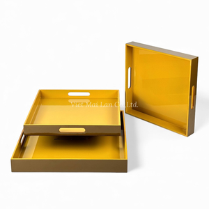 Lacquer <b>Tray</b> Handmade For Serving Snacks Drinks And <b>Table</b> Decoration From Vietnam - Product Image 2
