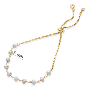 Geometric Shape Pearl Design <b>Charm</b> <b>Bracelet</b> Rhodium & Gold Plated Handmade Turkish 925 Sterling <b>Silver</b> Jewelry Gift - Product Image 2