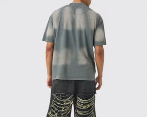 2024 été personnalisé imprimé 100% coton lourd à manches courtes T-shirts hommes 100% coton T-shirt pour hommes coupe ample imprimé - Product Image 6