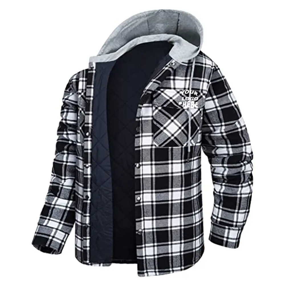 Affordable price Men's Flannel Jackets For Men Big And Tall Zip Up Hoodie sweater in unique style