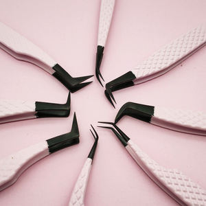 Pinzas de Buena Calidad para Extensión de Pestañas, Pinzas Antiestáticas de Acero Inoxidable - Product Image 3