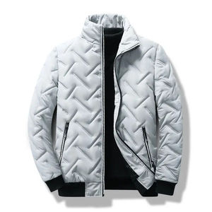 Veste polaire pour hommes Veste d'hiver OEM Logo personnalisé Design Tendance Automne et hiver Nouvelles vestes à col montant pour hommes - Product Image 3