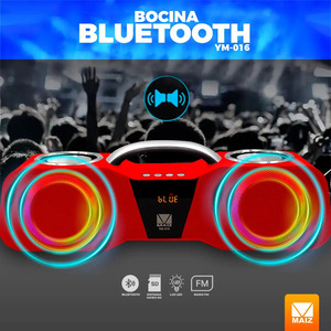 <b>Bluetooth</b> Speaker FM <b>Radio</b> USB Rechargeable <b>Portable</b> LED Light - Assorted Colors - Product Image 2