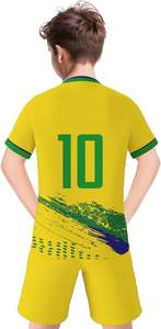 Uniforme de fútbol americano transpirable patrón sólido conjunto de manga corta - Product Image 3