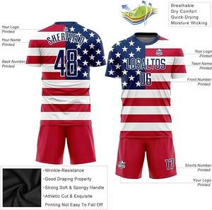 เสื้อฟุตบอลออกแบบได้ตามต้องการชุดฟุตบอลเฉพาะบุคคลสำหรับเด็กพร้อมโลโก้หมายเลขทีมขนาดพิเศษ - Product Image 3