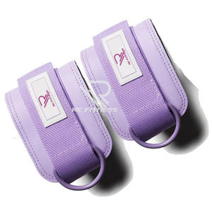 Sangles de cheville en cuir pour machines à câbles et bandes de résistance - Soutien de cheville professionnel réglable et respirant pour une protection optimale - Product Image 3